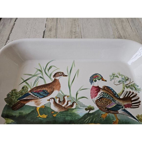 Portmeirion wood duck casserole baking dish bowl birds of Britain England tray v - Picture 3 of 5